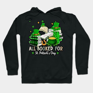 All Booked For St. Patrick's Day Bookish Leprechaun Bookworm Hoodie